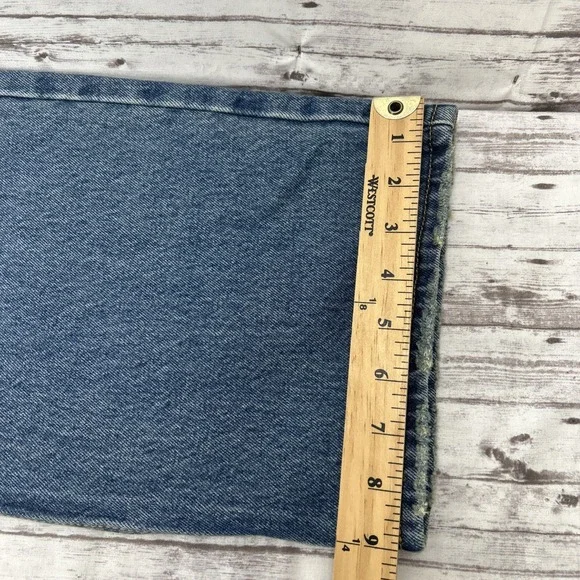 Levi's Premium Low Loose Jeans Women's Sz 26x30 Light Wash Straight Leg Cotton - Picture 9 of 13